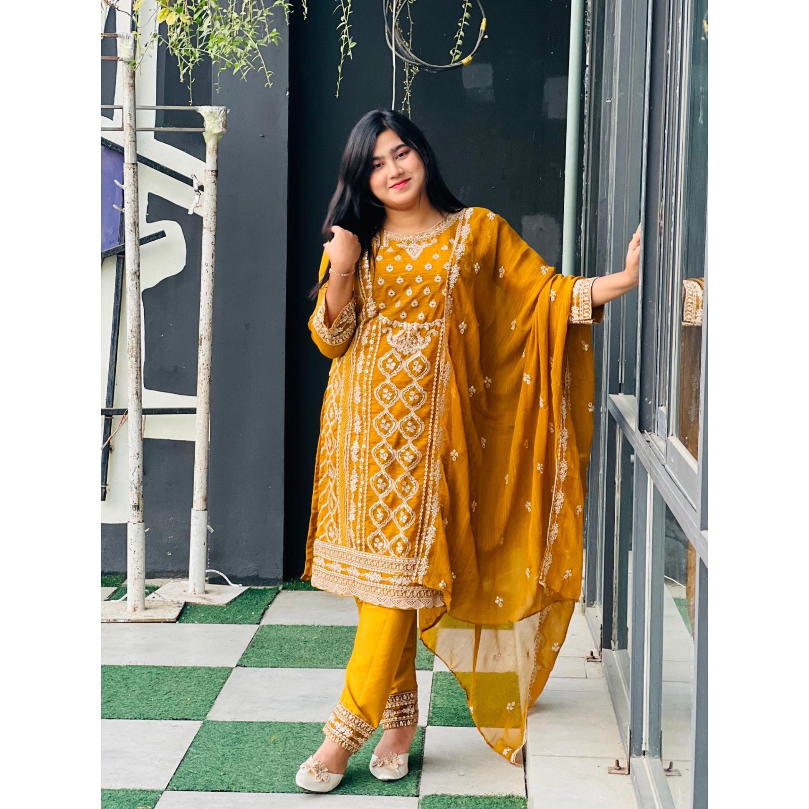 Georgette Embroidery Four Piece