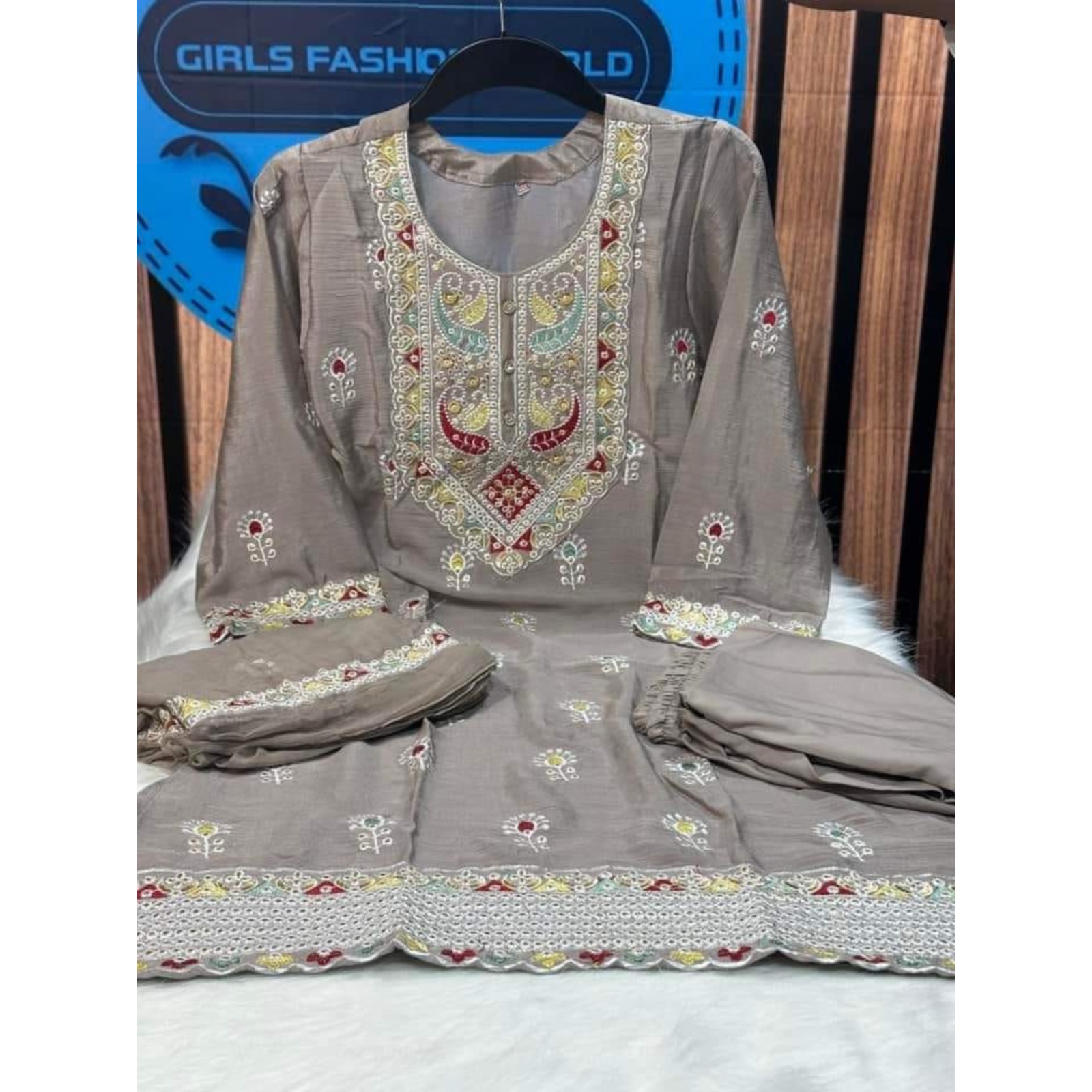 Indian Chinon Georgette Three Piece