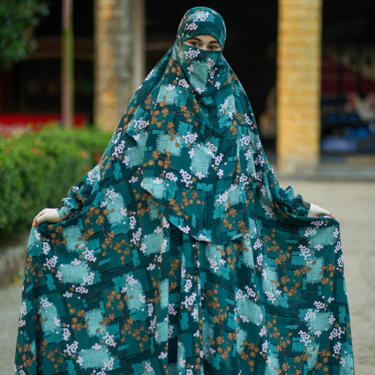 Elegant Palazzo long Khimar Set